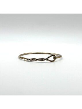 Mexico Sterling ATI 925 Silver Infinity Twist Open Cuff Bracelet